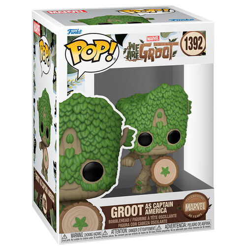 Funko Pop! Marvel Soy Groot - Groot como Capitán América n.° 1392