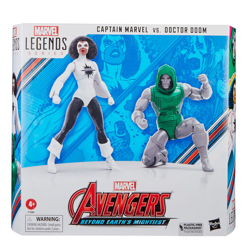 Figura de Hasbro Marvel Avengers Beyond Earths Mightiest Captain Marvel vs Doctor Doom de 15 cm