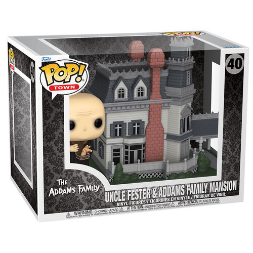 Funko POP! Town: La Familia Addams, Tío Fester y la Mansión Addams n.° 40