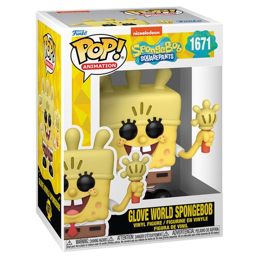 Figura Funko POP! Animación Bob Esponja Pantalones Cuadrados Guante Mundo Bob Esponja #1671