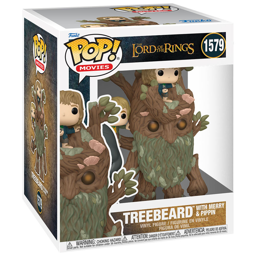Figura Funko POP! de la película El Señor de los Anillos: Bárbol con Merry y Pippin n.° 1579