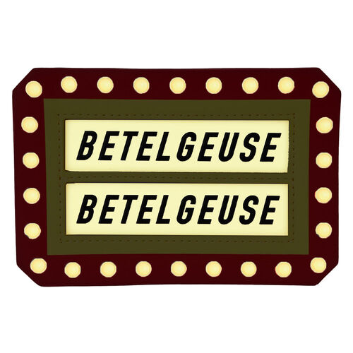 Porta-moedas Loungelfy Beetlejuice Here Lies Betelgeuse Marquee card holder