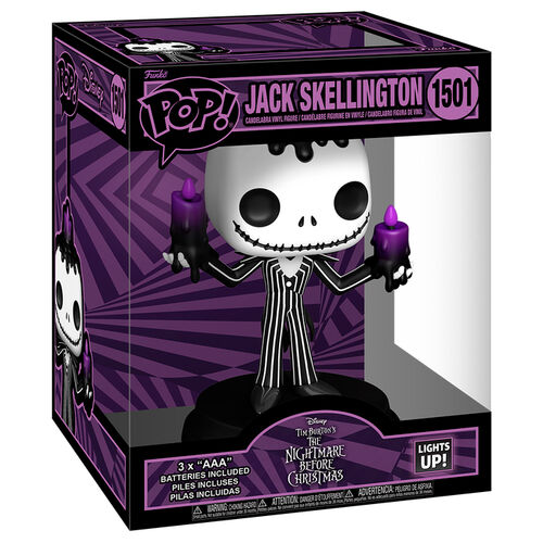 Funko Pop! Jack Skellington de Pesadilla antes de Navidad (Luces) (Supertamaño) n.° 1501