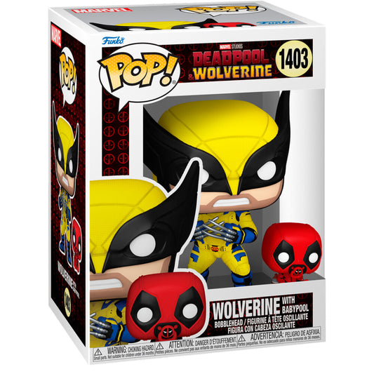 Funko Pop! Marvel Deadpool y Lobezno - Lobezno con Babypool n.° 1403