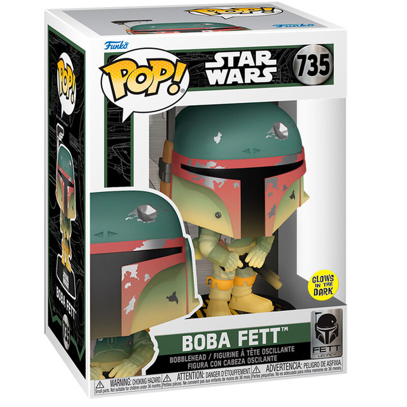 Figura Funko POP! de Star Wars Boba Fett GITD n.° 735