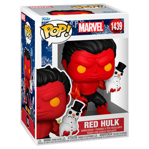 Funko POP! Marvel Hulk Rojo con Muñeco de Nieve #1439