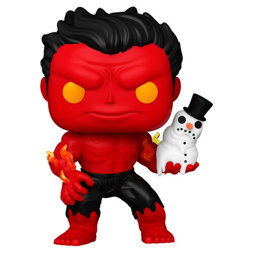 Funko POP! Marvel Hulk Rojo con Muñeco de Nieve #1439