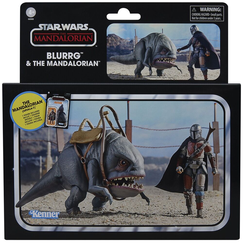 Figura Hasbro Star Wars The Mandalorian - Blurrg & Mandalorian set 2 9,5 cm