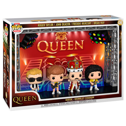Funko POP! Moment Deluxe Queen - Estadio de Wembley Roger Taylor / John Deacon / Freddie Mercury / Brian May #06