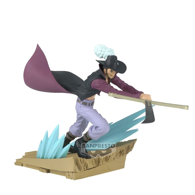 Figura Banpresto One Piece Senkozekkei Dracule Mihawk de 12 cm