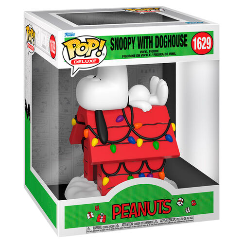 Funko POP! Deluxe de Peanuts, Snoopy con caseta de perro n.° 1629