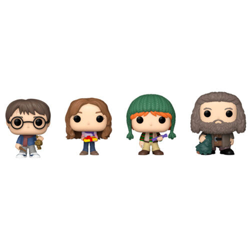 Pack de 4 figuras Funko Pocket POP! de Harry Potter con árbol de Navidad