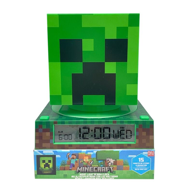Kids Licensing Candeeiro 3D com despertador Minecraft