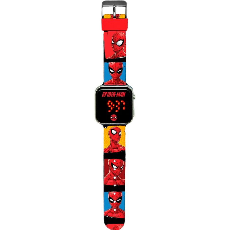 Reloj LED de Marvel Spiderman con licencia para niños