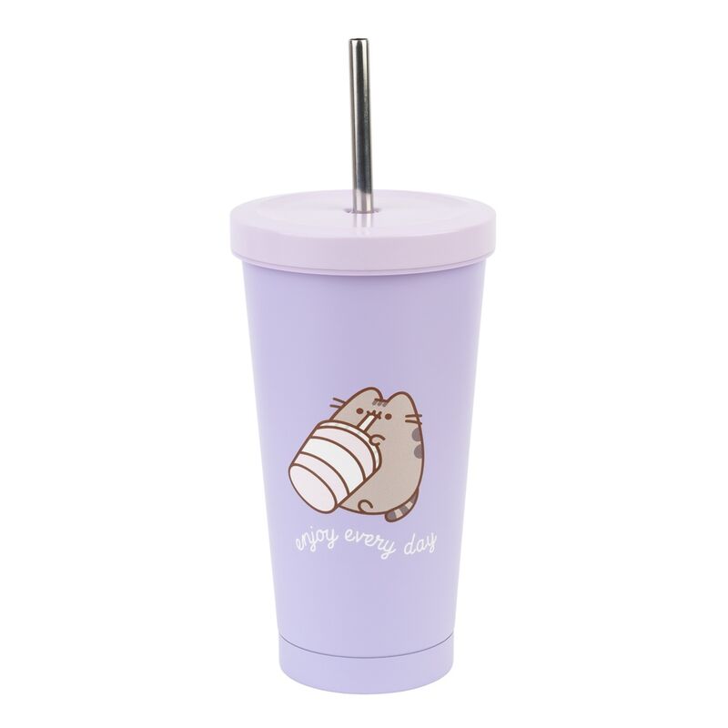 Erik Stainless Steel Cup with Straw Moments Pusheen 550ml