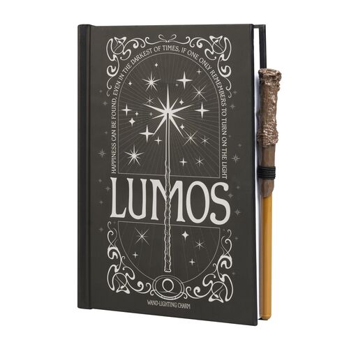 Cuaderno LED premium + bolígrafo Erik Caderno Harry Potter Lumos A5