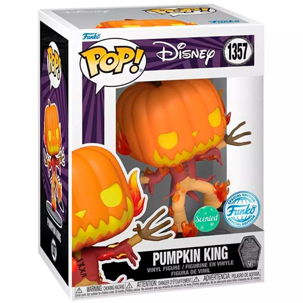 Figura Funko Pop! Disney Pesadilla antes de Navidad, Calabaza Rey, con aroma n.° 1357, exclusiva