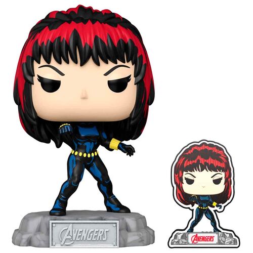 Funko Pop! Marvel Avengers Black Widow 60.º aniversario con pin de esmalte n.° 1260 exclusivo