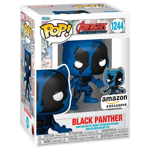 Pin esmaltado Funko Pop! de Pantera Negra de Marvel Avengers, 60.º aniversario, n.° 1244