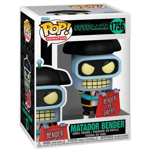 Figura de animación Funko POP! Futurama Matador Bender n.° 1756