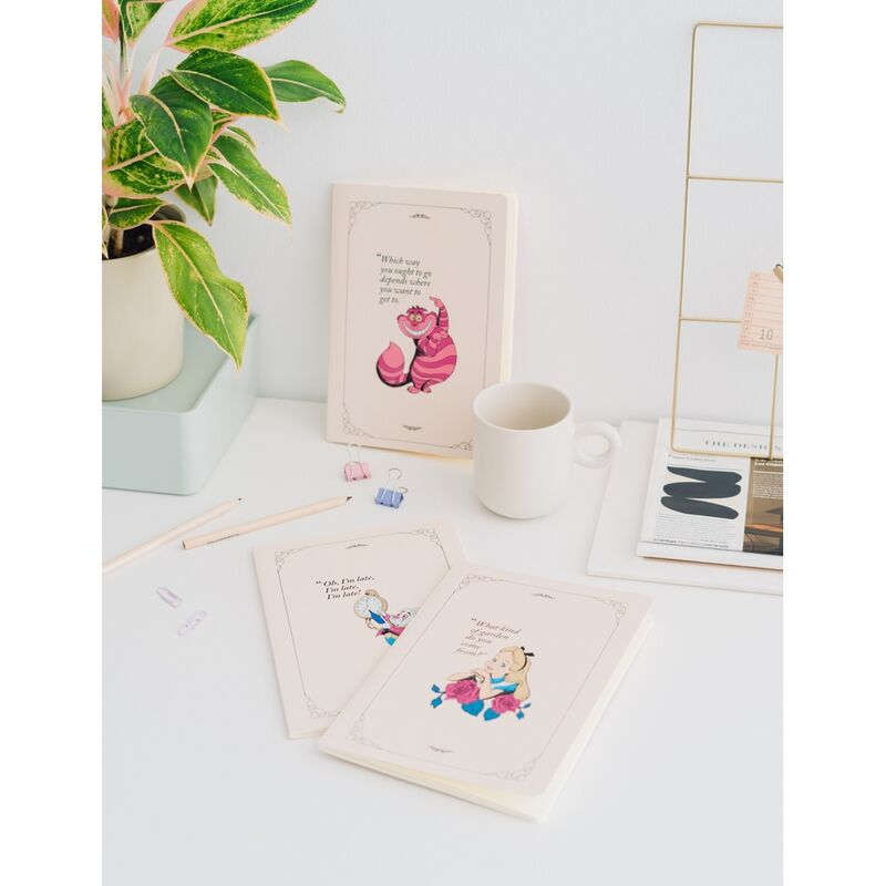 Cuaderno Erik Disney Alicia en el País de las Maravillas pack de 3 cuadernos A5