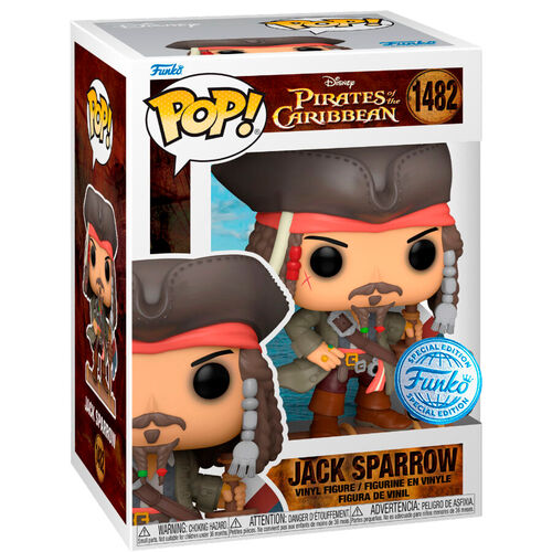 Figura Funko Pop! de Jack Sparrow #1482 de Piratas del Caribe de Disney, exclusiva