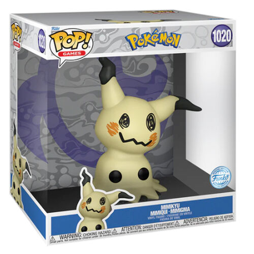 Figura de Pokémon Mimikyu de 25 cm, tamaño jumbo, n.° 1020, exclusiva de Funko POP! Games