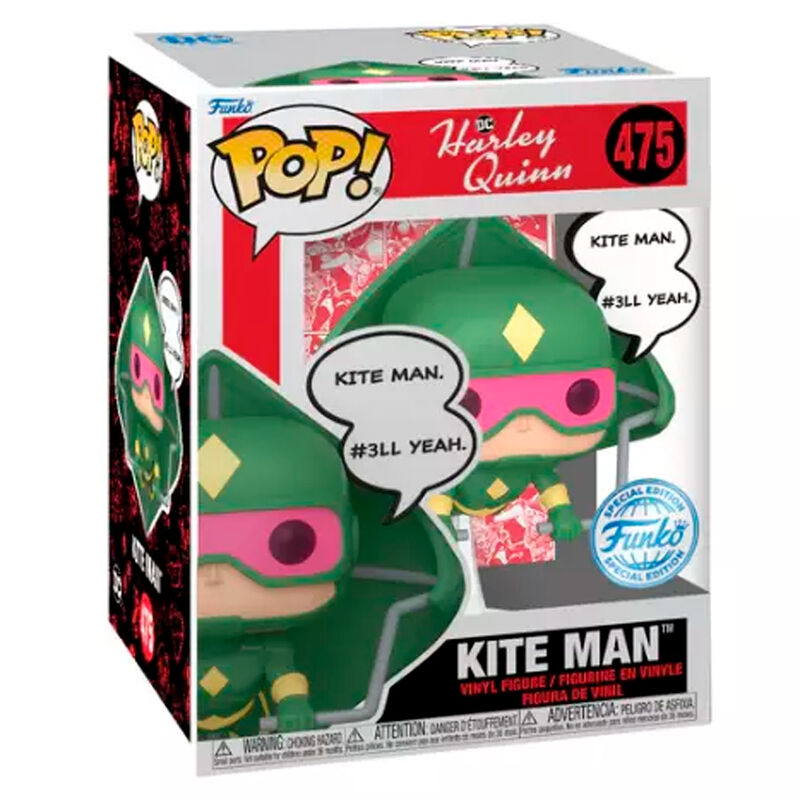 Figura de acción Funko Pop! DC Harley Quinn, el hombre cometa n.° 475, exclusiva