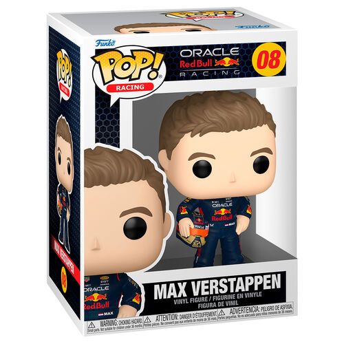 Figura Funko Pop! de Red Bull Racing, Max Verstappen con casco n.° 08