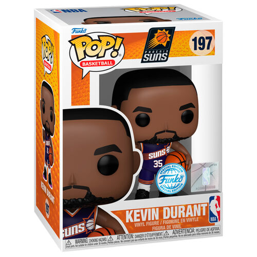 Figura de baloncesto Funko POP! de los Phoenix Suns, Kevin Durant n.° 197