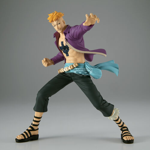 Figura Banpresto One Piece Marco El Fenix Battle Record de 14 cm