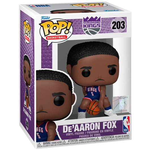 Figura de baloncesto Funko POP! de la NBA Sacramento Kings, De'Aaron Fox (Uniforme Edición Ciudad 2024) n.° 203
