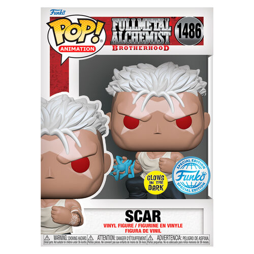 Funko Pop! Full Metal Alchemist Scar #1486 Exclusivo GITD