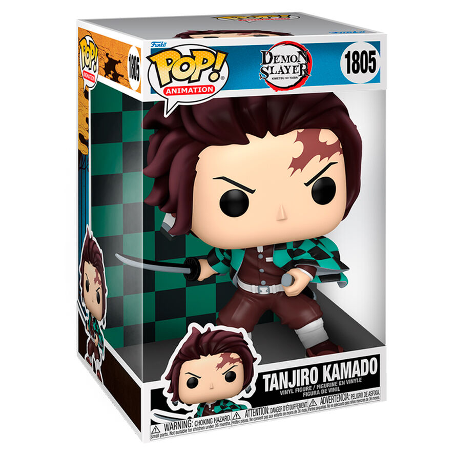 ¡Funko POP! Demon Slayer Animation Tanjiro Kamado 10" Tamaño Jumbo #1805