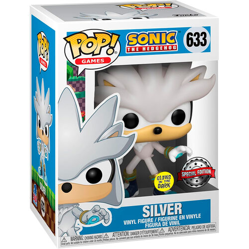 Figura exclusiva de Sonic The Hedgehog Silver #633 de Funko POP! Games