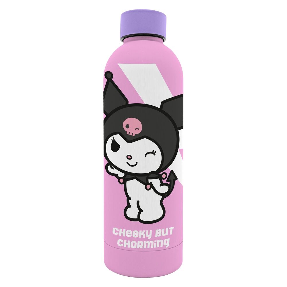 Botella de acero inoxidable Hello Kitty Kuromi de 800 ml con licencia para niños