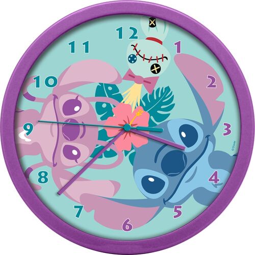 Reloj de pared Disney Stitch con licencia para niños