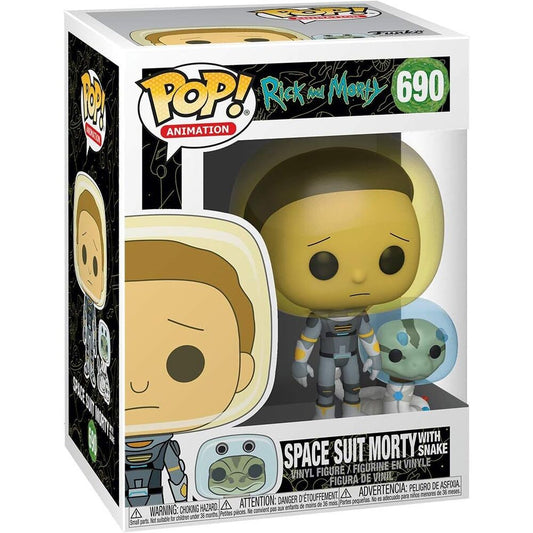 Figura Funko POP! de Rick y Morty con traje espacial y serpiente n.° 690