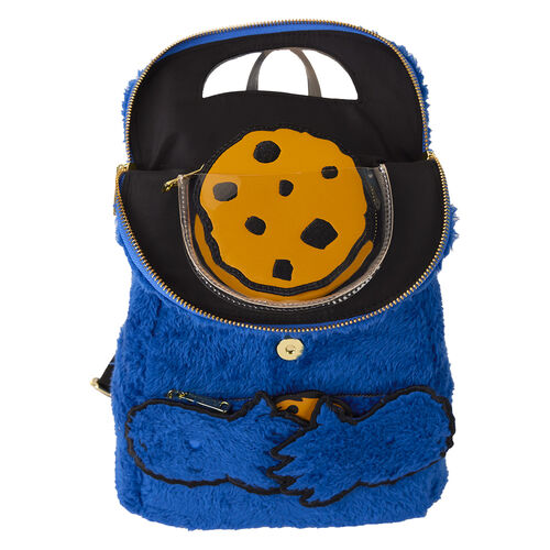 Mochila Loungefly Sesame Street Cookie Monster Plush backpack + purse