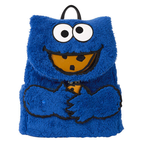 Mochila Loungefly Sesame Street Cookie Monster Plush backpack + purse