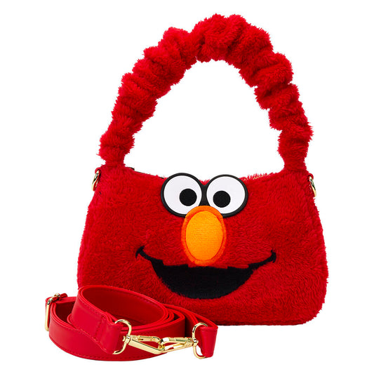 Bolso de hombro de peluche de Elmo de Barrio Sésamo de Loungefly
