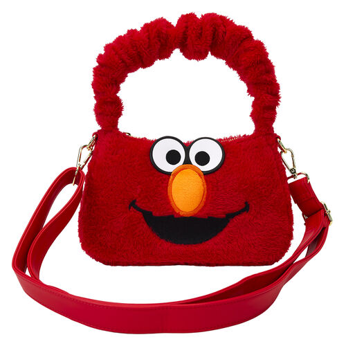 Bolso de hombro de peluche de Elmo de Barrio Sésamo de Loungefly