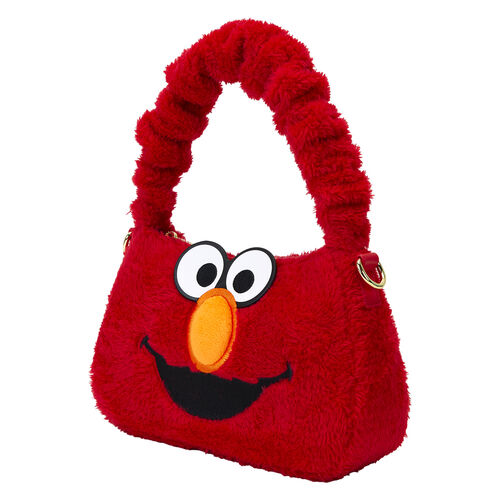 Bolso de hombro de peluche de Elmo de Barrio Sésamo de Loungefly