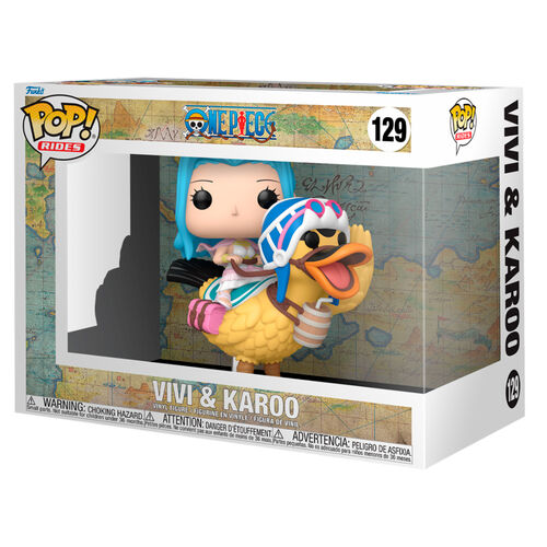 Figuras de animación de One Piece Vivi y Karoo n.° 129 de Funko POP!