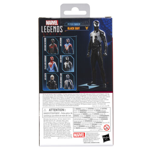 Figura de Peter Parker con traje negro de Spider-Man 2 de Hasbro Marvel Legends, 15 cm