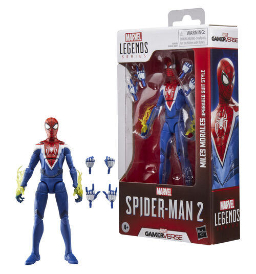 Figura de Hasbro Marvel Legends Spider-Man 2 Miles Morales con traje mejorado de 15 cm