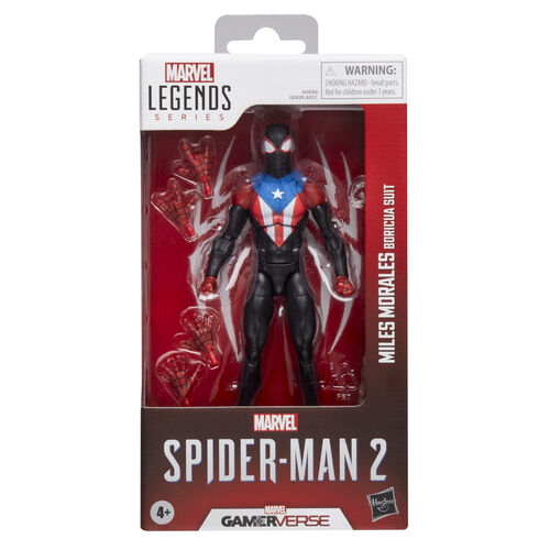 Figura de Hasbro Marvel Legends Spider-Man 2 Miles Morales con traje boricua de 15 cm