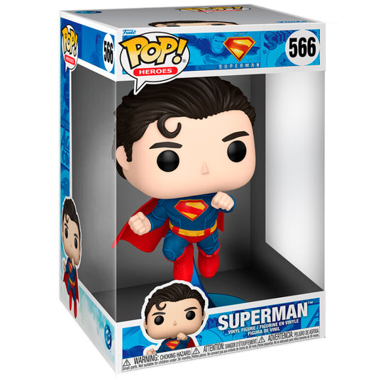 Funko POP! DC Heroes Superman Superman 10" #566 (¡Figura POP! tamaño jumbo)