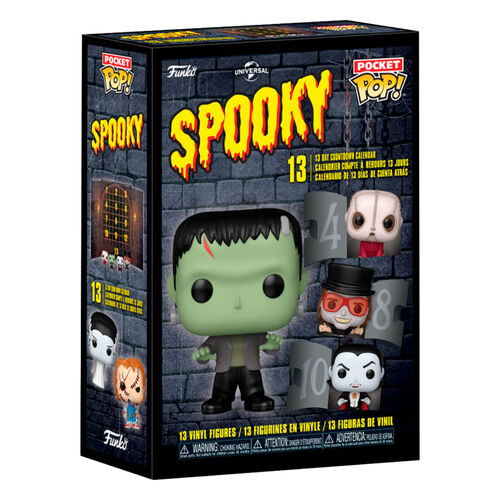 Calendario Funko Pocket POP! de Universal Studios de 13 días con cuenta regresiva espeluznante 2025