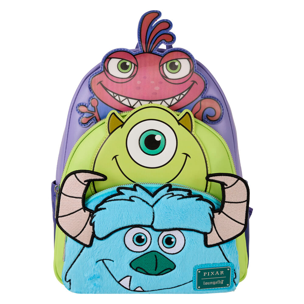 Disney Pixar Monsters INC Mike Sully and Randall Loungefly Backpack 31cm